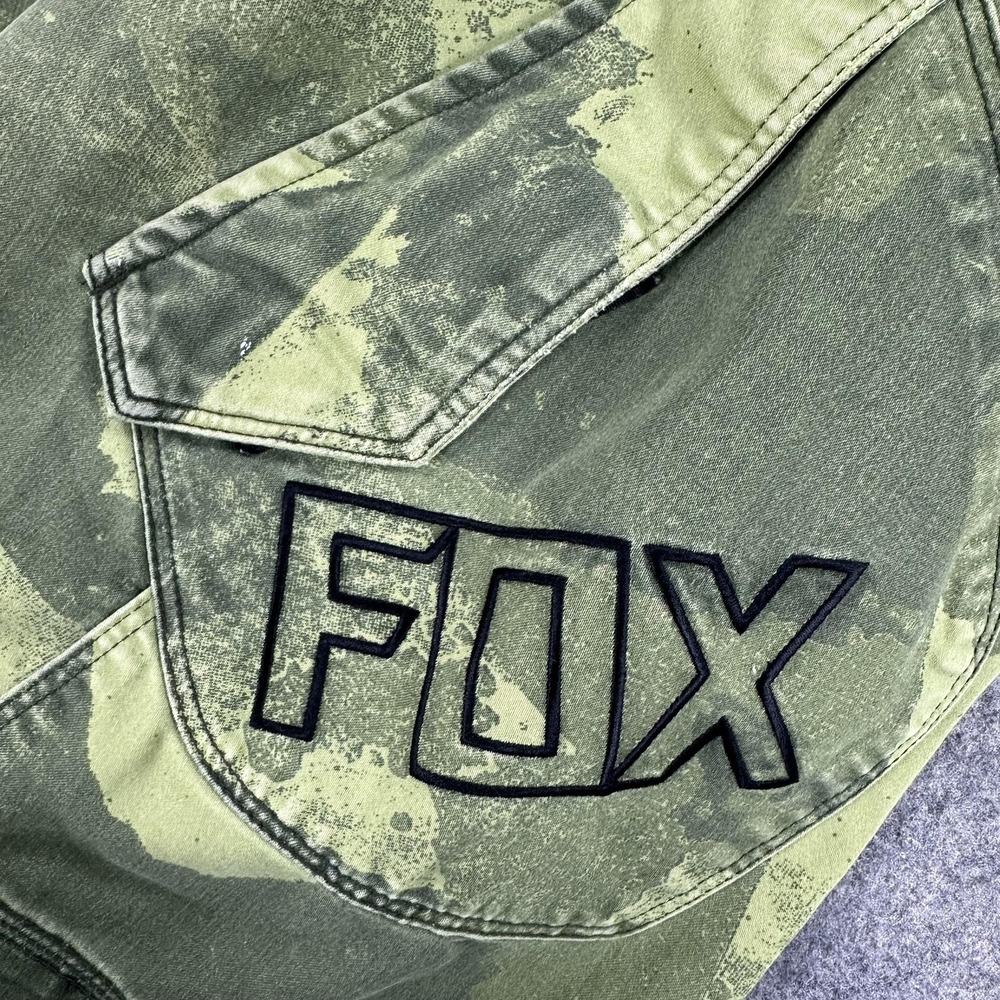 Fox Racing Cargo Shorts Mens 32 Green Camo 12 In Inseam Lined Motorcycle Casual - Picture 2 of 14